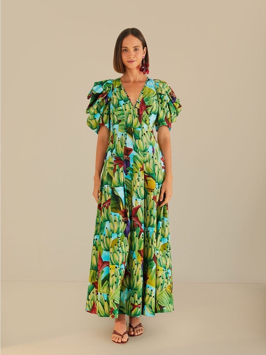 FARM Rio Dresses & Skirts - FARM Rio Blue Banana Pingo Midi Dress